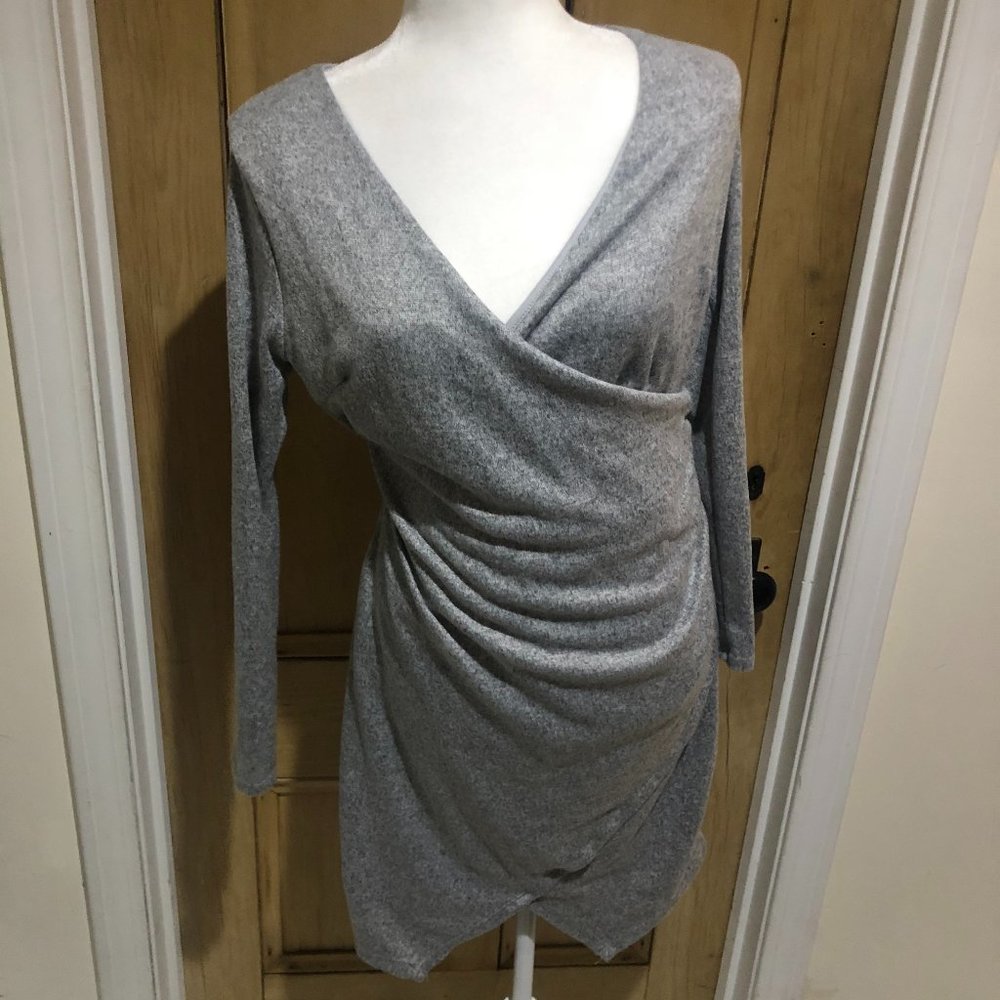 NWT Gray V-Neck Dress